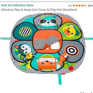Infantino Play & Away Cart Cover & Play Mat Woodland
